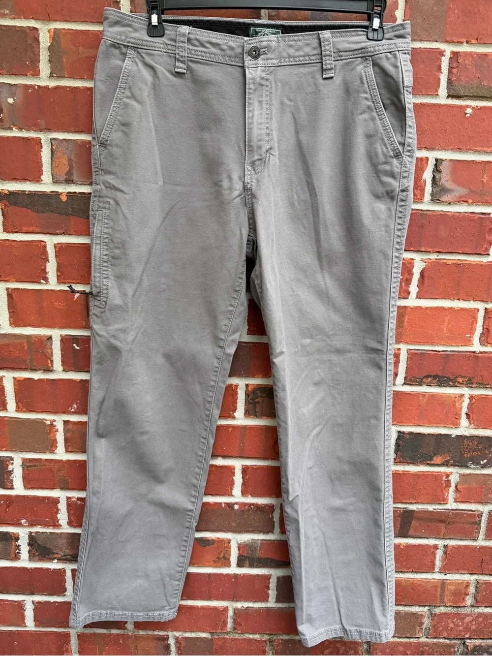GH Bass & Co Canvas Terrain Pants 34x32 Rugged Gray Cotton Cargo Pants P4